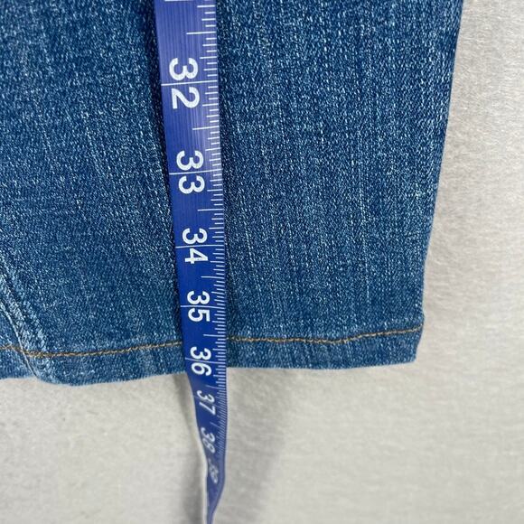 7 for All Mankind Jeans Mens 34 Blue Stacked Skinny Mid Rise Stretch Denim 34x26 - Picture 9 of 16
